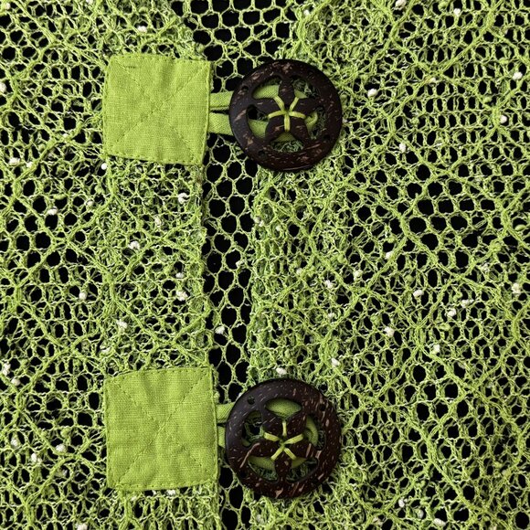 Ultimate Womens Green Mesh Topper Wrap Size L - Picture 3 of 5